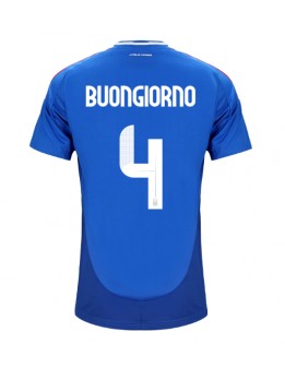 Italien Alessandro Buongiorno #4 Heimtrikot EM 2024 Kurzarm